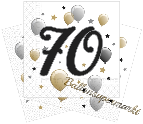 Servietten-Milestone-70-Dekoration-Geburtstagsparty-Partydekoration-zum-70.-Geburtstag-Tischdeko