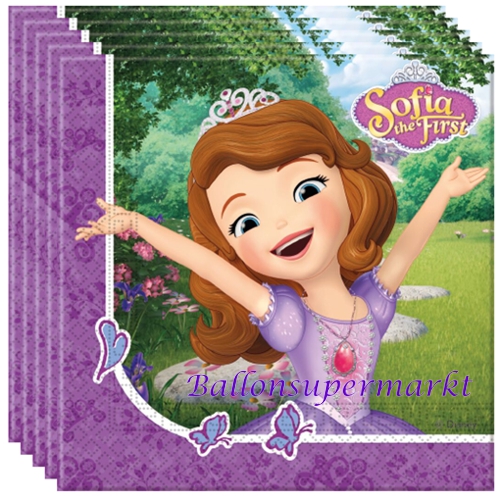 Servietten-Sofia-die-Erste-Partydekoration-Kindergeburtstag-Sofia-the-First-Disney-Prinzessin
