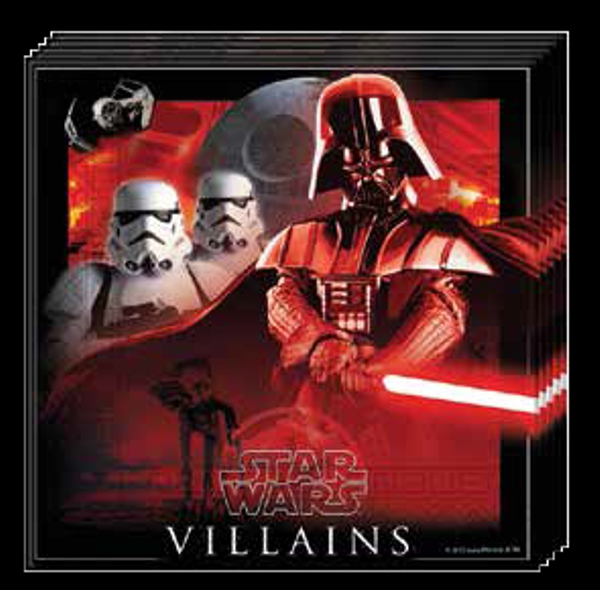 Servietten-Star-Wars-Heroes-Krieg-der-Sterne-Darth-Vader-At-At-Laserschwert-Star-Trooper