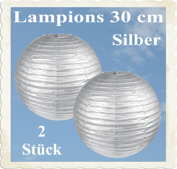 Silberne-Lampions-30-cm-2-Stueck