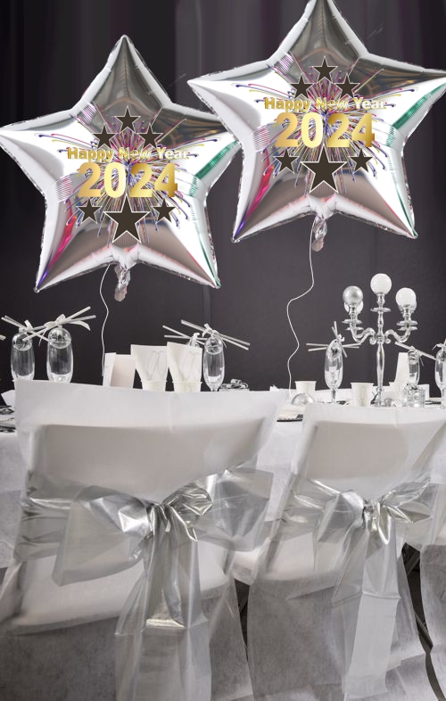 Silvester-Dekoration-Stern-Luftballons-2024-Happy-New-Year
