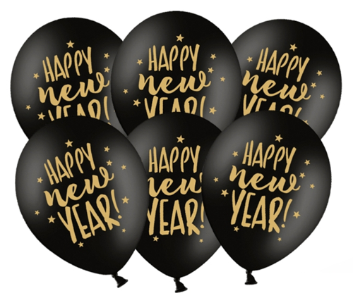 Silvester-Luftballons-schwarz-gold-Happy-New-Year