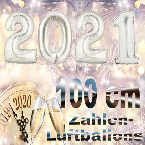 Partydekoration Silvester 2021 Silber