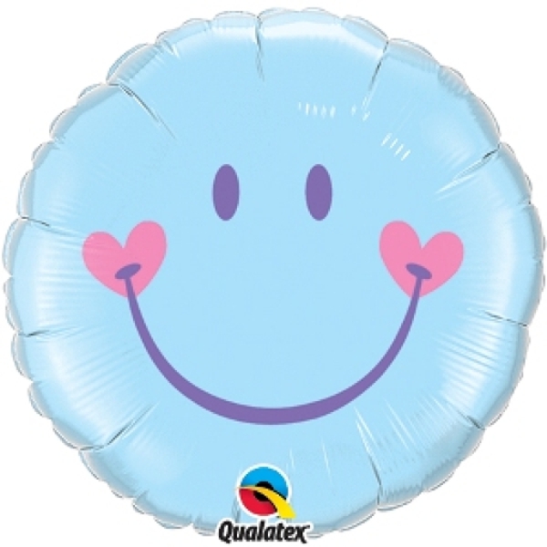 Smiley-Rundluftballon-mit-Helium-zu-Babyparty-Geburt-Taufe-Boy-Junge