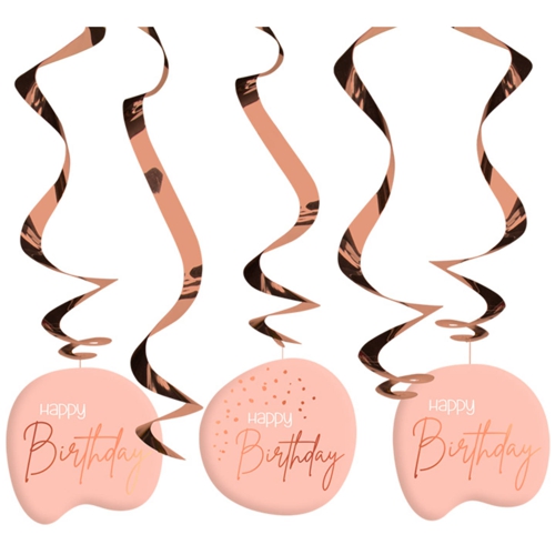 Swirl-Dekoration-Elegant-Lush-Blush-Happy-Birthday-Raumdekoration-Partydeko-zum-Geburtstag