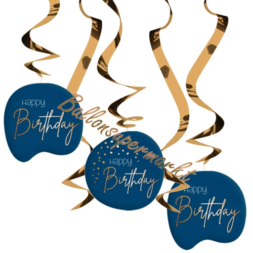 Swirl-Dekoration-Elegant-True-Blue-Happy-Birthday-Raumdekoration-Partydeko-zum-Geburtstag-Deko-Spiralen