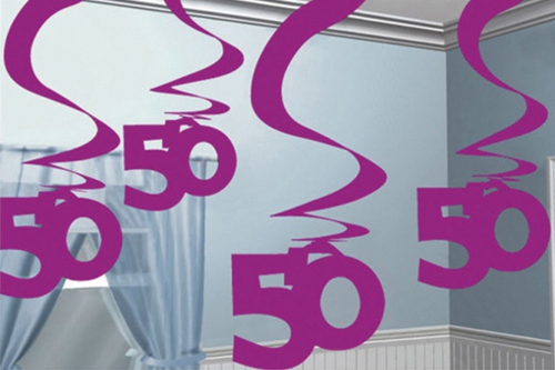 Swirl-Dekoration-Pink-Shimmer-50.-Geburtstag-Fest-Feier-Party