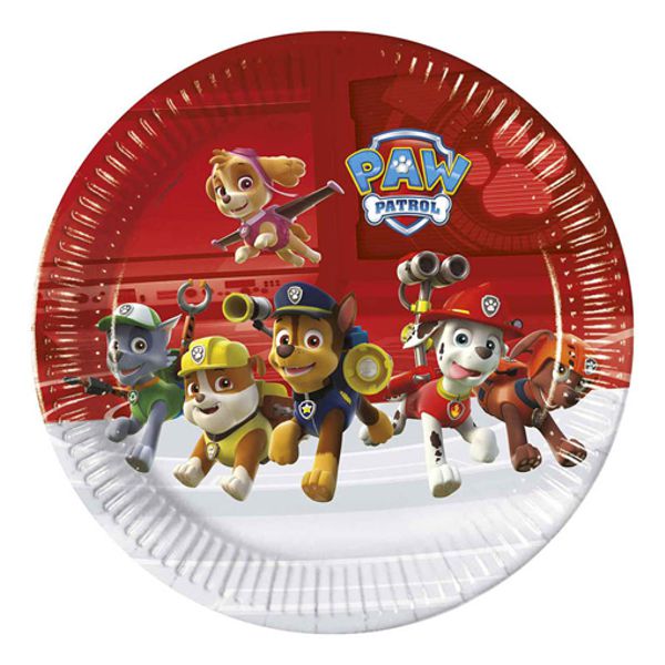 Partyteller-Paw-Patrol-2019-Partydekoration-Chase-Marshall-Kindergeburtstag-Pappteller-Rubble-Skye