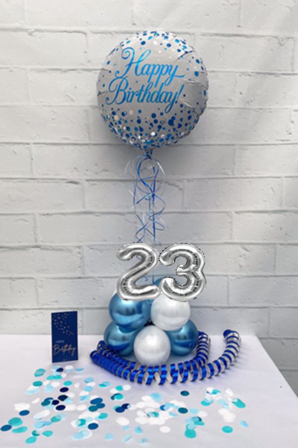 Partydeko-Set zum 23. Geburtstag in Rosegold, Happy Birthday