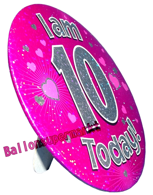 Tischdekoration-Aufsteller-Zahl-10-pink-I-am-10-today-Dekoration-zu-Geburtstag-Kindergeburtstag
