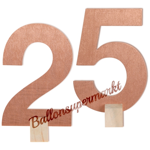 Tischdekoration-Aufsteller-Zahl-25-rosegold-Dekoration-zum-25.-Geburtstag-Jubilaeum