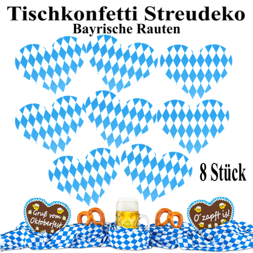 Tischkonfetti-Streudeko-Bayrische-Rauten-Oktoberfest-Dekoration