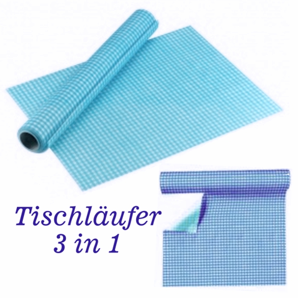 Tischlaeufer-3in1-Blau-Tischsets-Partydekoration