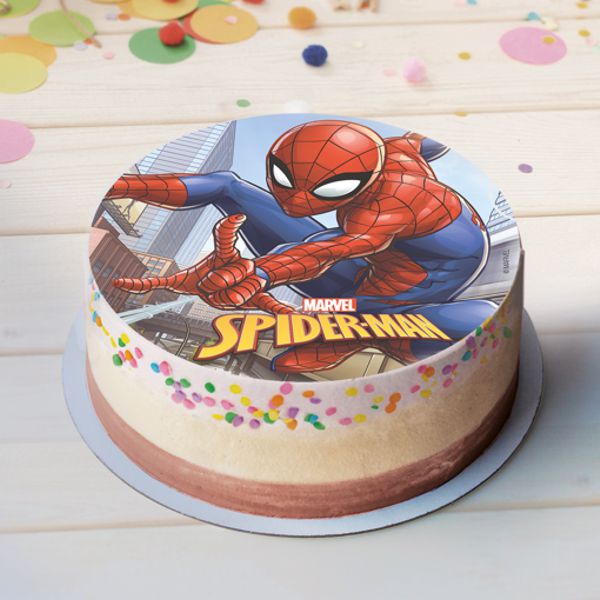 Tortenaufleger-Ultimate-Spider-Man-Kuchendekoration-Kindergeburtstag-Marvel-Spiderman
