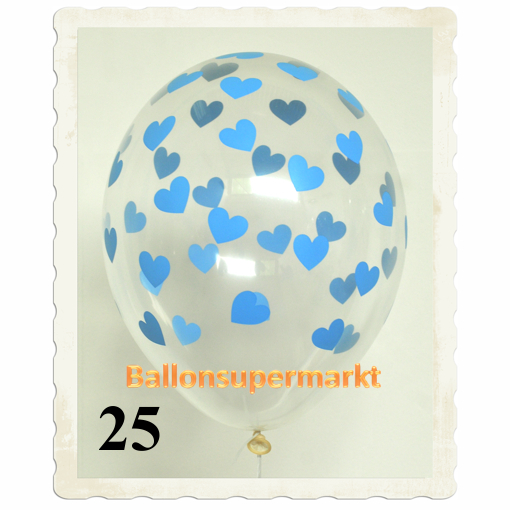 Transparente-Luftballons-mit-Babyblauen-Herzen-25-Stueck