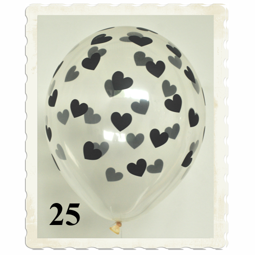 Transparente-Luftballons-mit-schwarzen-Herzen-25-Stueck