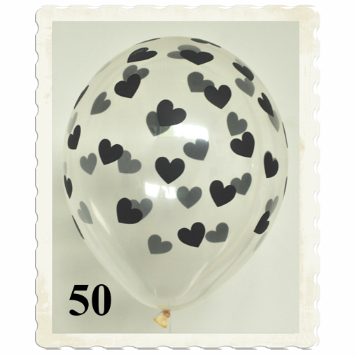 Transparente-Luftballons-mit-schwarzen-Herzen-50-Stueck