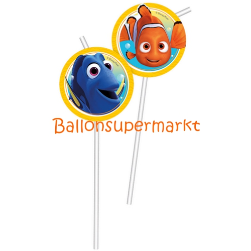 Trinkhalme-Findet-Dorie-Partydekoration-Kindergeburtstag-Finding-Dory-Nemo