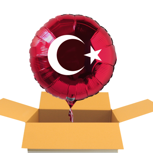 Tuerkische-Flagge-Rund-Luftballon-45-cm-rot-mit-Helium-zum-Versand