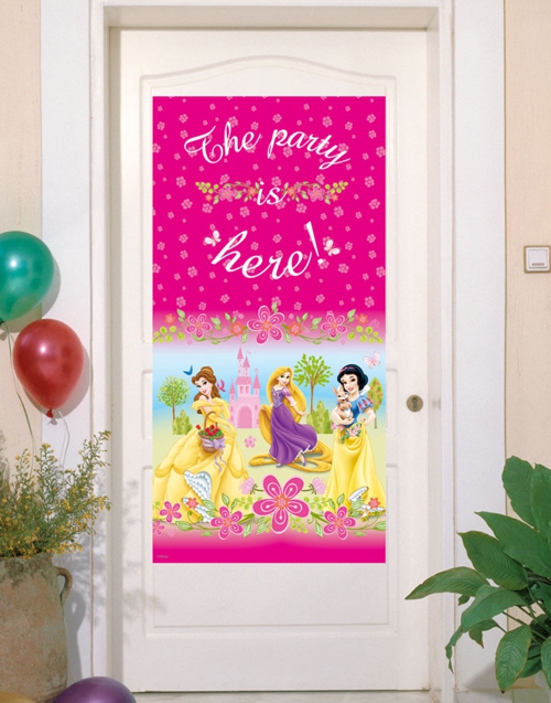Tuerposter-Disney-Princess-Partydekoration-Kindergeburtstag-Rapunzel-Belle-Schneewittchen