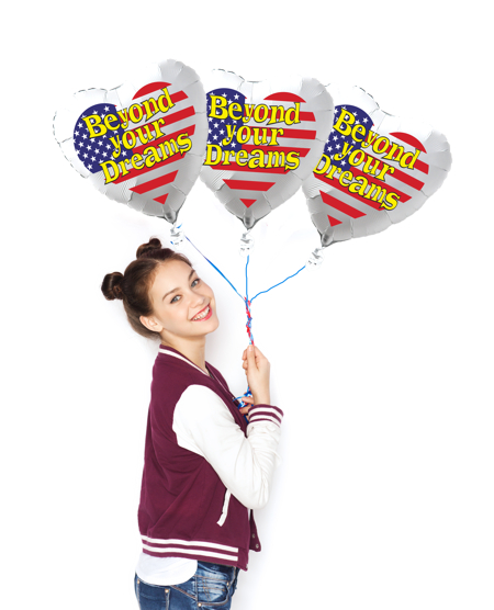 USA-Beyond-your-Dreams-Luftballons-aus-Folie-mit-Ballongas