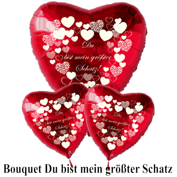 Valentinstag-Ballon-Bouquet-Du-bist-mein-groesster-Schatz-weisse-Herzen
