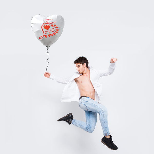 Weisser-Herzluftballon-zum-Valentinstag-True-Love-Wahre-Liebe-Ueberraschung
