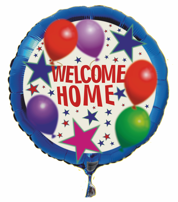 Welcome Home Rund-Luftballon aus Folie: Willkommen zuhause!
