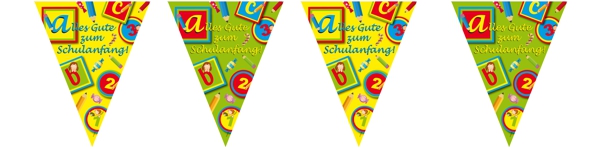 Wimpelkette-Alles-Gute-zum-Schulanfang-Einschulung-I-Maennchen-Girlande-2