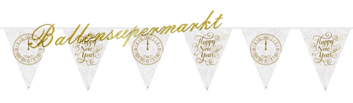 Wimpelkette-Happy-New-Year-Silvesterdekoration-Girlande-zu-Neujahr-Silvester