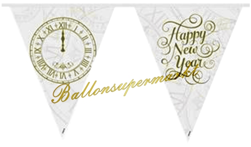 Wimpelkette-Happy-New-Year-Silvesterdekoration-Girlande-zu-Neujahr