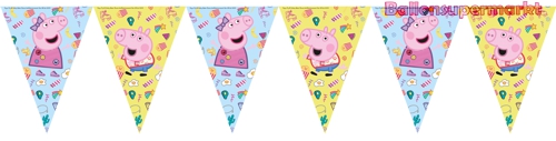 Wimpelkette-Peppa-Wutz-Dekoration-Kindergeburtstag-Peppa-Pig