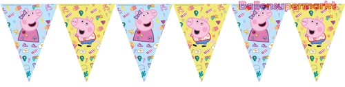 Wimpelkette-Peppa-Wutz-Dekoration-Kindergeburtstag-Peppa-Pig