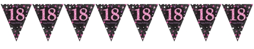Wimpelkette-Pink-Celebration-18-zum-18.-Dekoration-Geburtstagsparty-Partydekoration-Geburtstagsdeko-Volljaehrigkeit