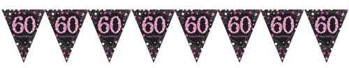 Wimpelkette-Pink-Celebration-60-zum-60.-Dekoration-Geburtstagsparty-Partydekoration-Geburtstagsdeko