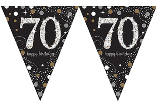 Wimpelkette-Sparkling-Celebration-70-zum-70.-Geburtstag-Geburtstagsparty-Partydekoration-Geburtstagsdeko