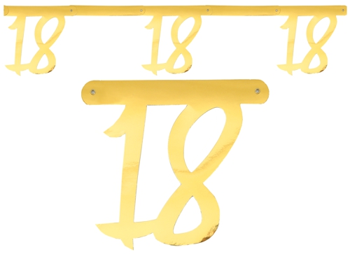 Wimpelkette-Zahl-18-Gold-zum-18.-Geburtstag-Geburtstagsparty-Partydekoration-Geburtstagsdeko