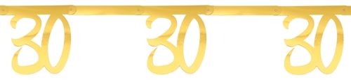 Wimpelkette-Zahl-30-Gold-zum-30.-Geburtstag-Geburtstagsparty-Partydekoration-Geburtstagsdekoration