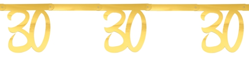 Wimpelkette-Zahl-30-Gold-zum-30.-Geburtstag-Geburtstagsparty-Partydekoration-Geburtstagsdekoration