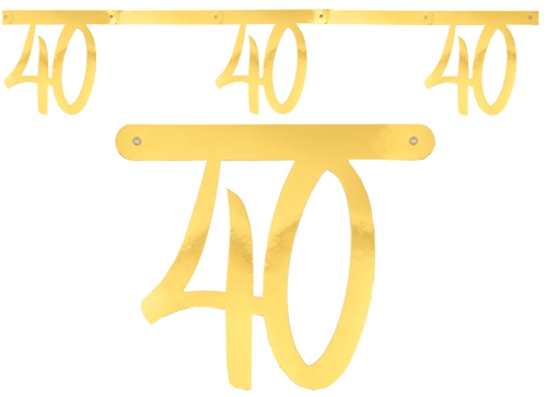 Wimpelkette-Zahl-40-Gold-zum-40.-Geburtstag-Geburtstagsparty-Partydekoration-Geburtstagsdeko
