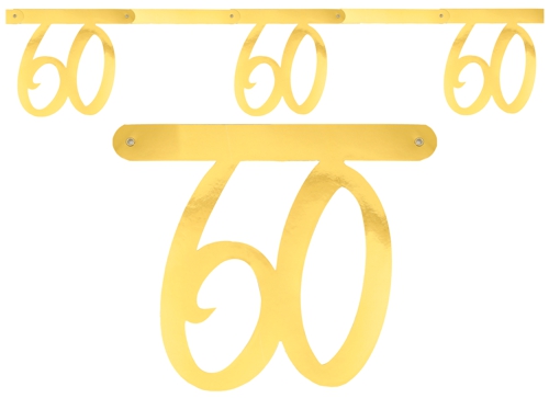 Wimpelkette-Zahl-60-Gold-zum-60.-Geburtstag-Geburtstagsparty-Partydekoration-Geburtstagsdeko