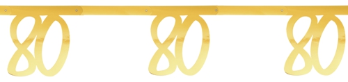 Wimpelkette-Zahl-80-Gold-zum-80.-Geburtstag-Geburtstagsparty-Partydekoration-Geburtstagsdekoration