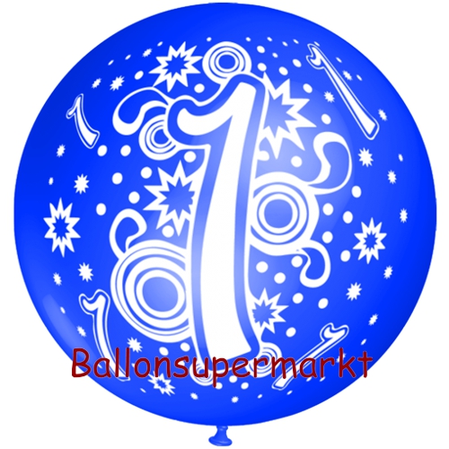 Zahl-1-Luftballon-Riesenballon-blau-Dekoration-zum-1.-Geburtstag