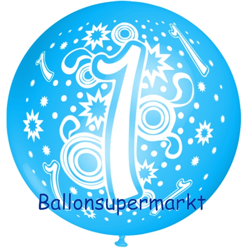 Zahl-1-Luftballon-Riesenballon-himmelblau-Dekoration-zum-1.-Geburtstag