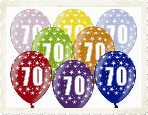 Zahl-70-Luftballons