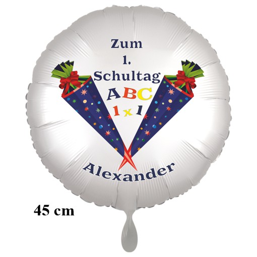 Zum-1.-Schultag-personalisierter-Luftballon-aus-Folie-mit-Helium