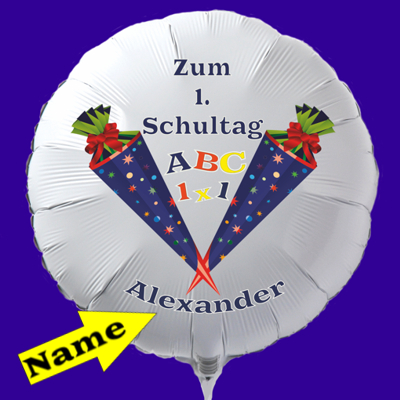 Zum-1.-Schultag-Luftballon-aus-Folie-mit-Namen-des-Schuelers-inklusive-Helium