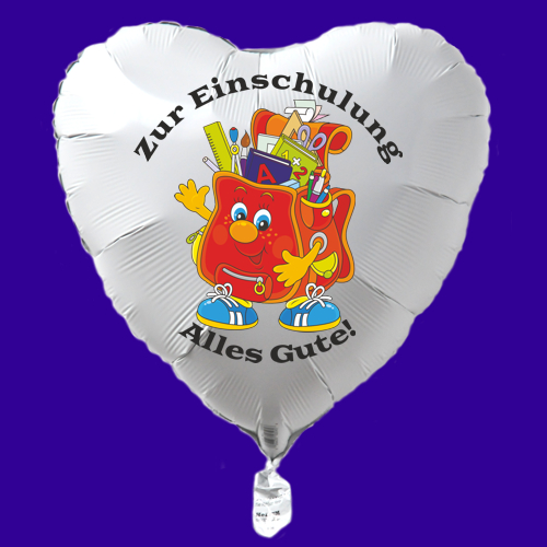 Zur-Einschulung-Alles-Gute-weisser-Herzluftballon-aus-Folie-mit-Schultasche-inkl-Helium