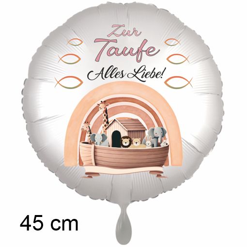 Folienballon mit Helium: Zur Taufe Alles Liebe Folienballon mit Helium: Zur Taufe Alles Liebe