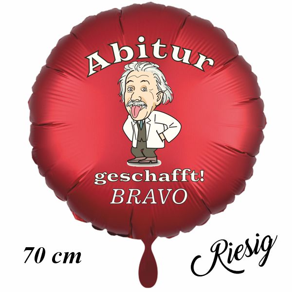 Abitur geschafft! BRAVO. Großer, roter Ballon aus Folie